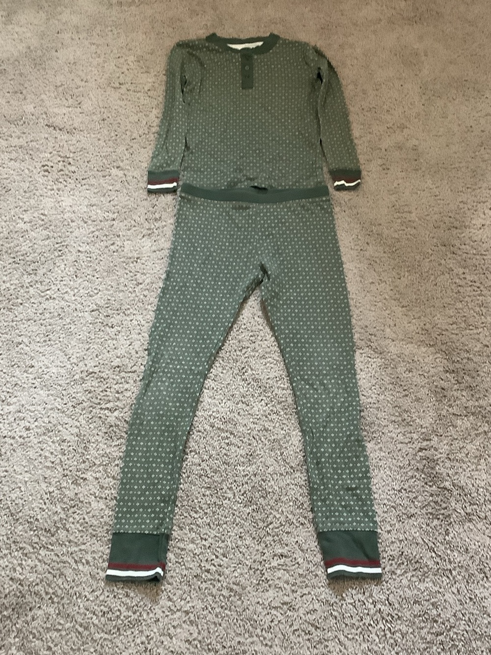 Hearth & Hand with Magnolia Kids' Allover Fleck 2-Piece Thermal Pajama Set